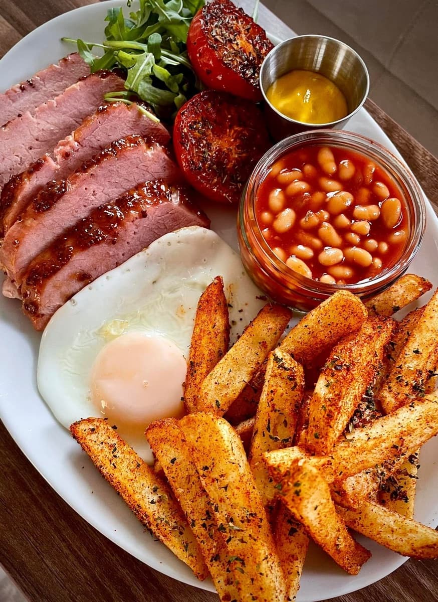 Ham Chips and Eggs